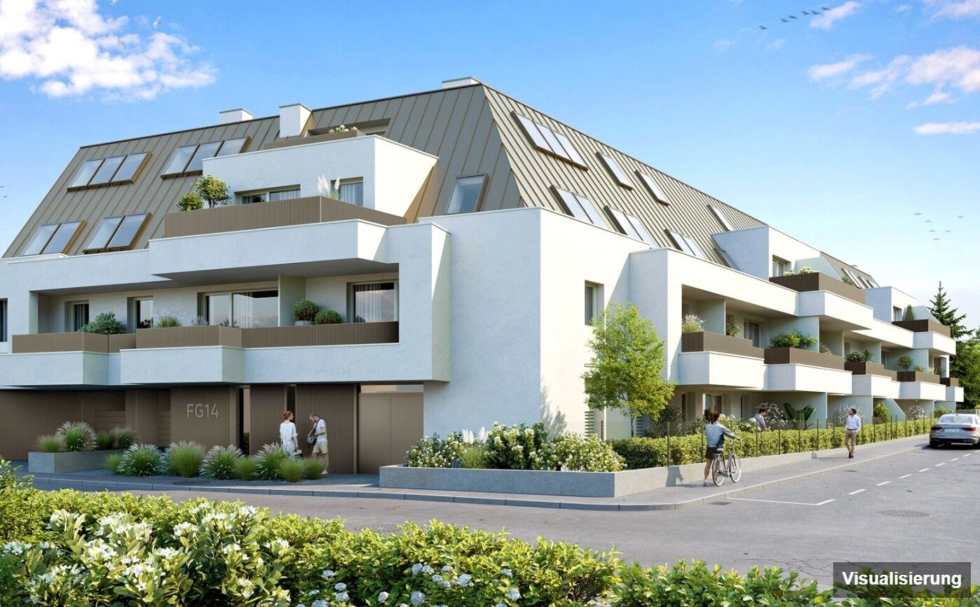 Ansicht Wohnanlage (Visualisierung): Wien · Neubau: 2-Zimmer-Anlegerwohnung ca. 50 m² · Ten-Living · provisionsfrei