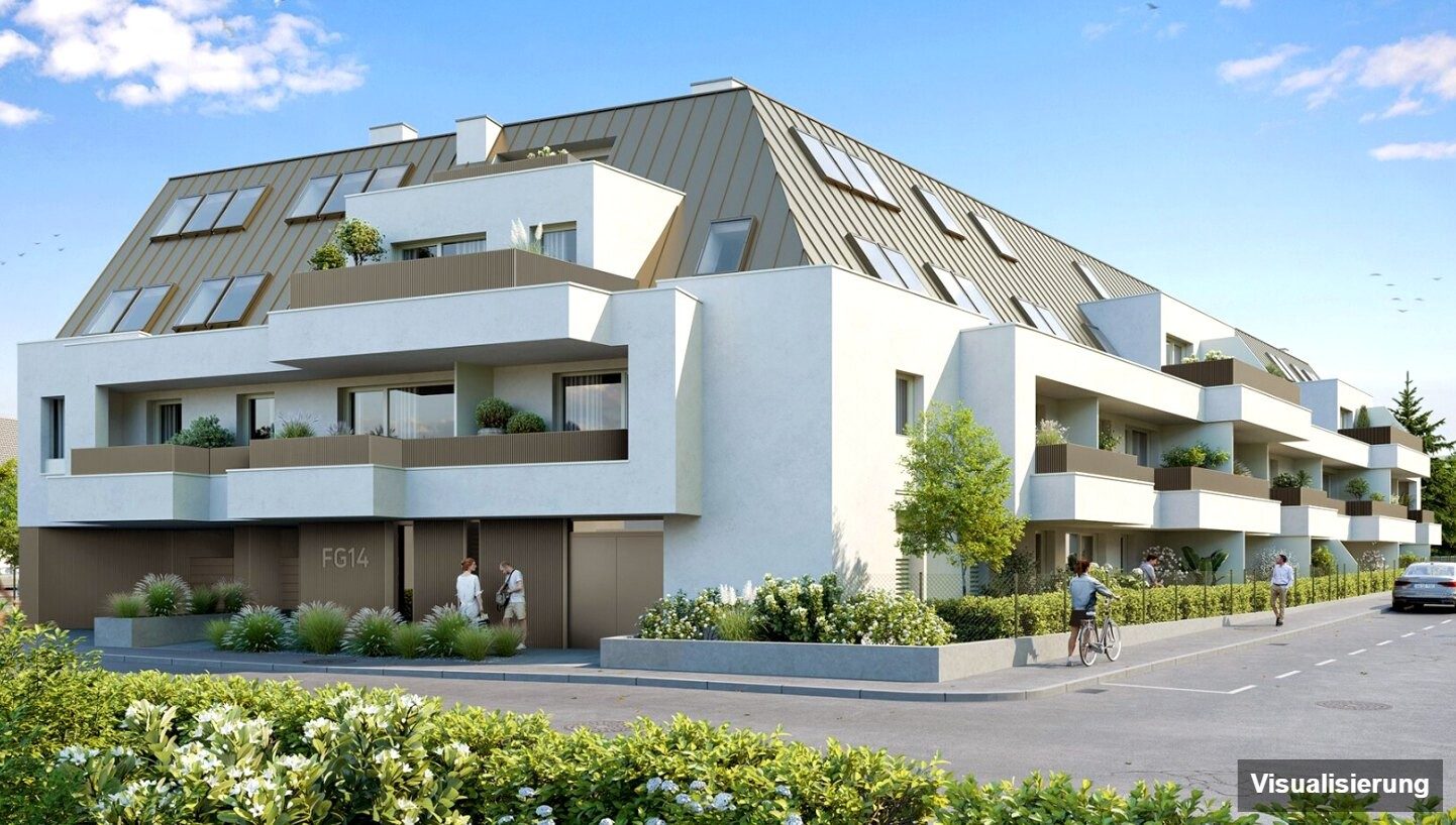 Ansicht Wohnanlage (Visualisierung): Wien · Neubau: 2-Zimmer-Anlegerwohnung ca. 50 m² · Ten-Living · provisionsfrei