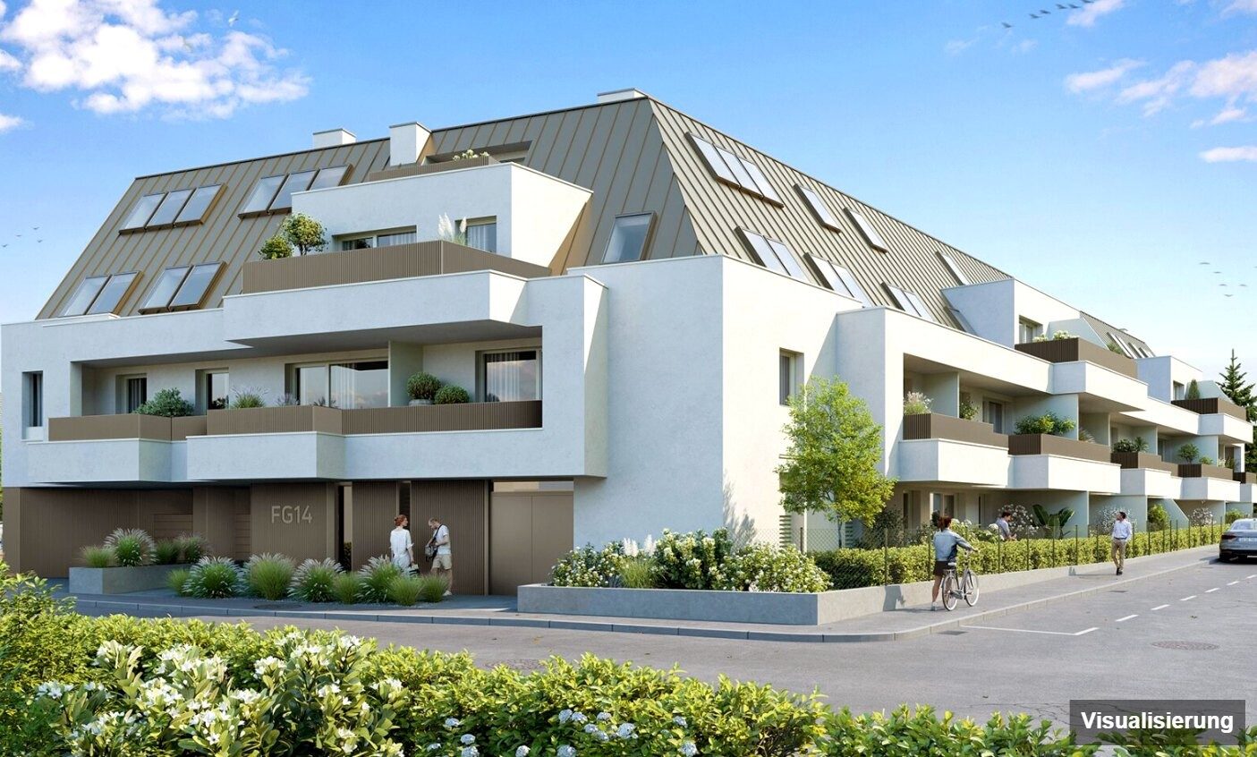 Ansicht Wohnanlage (Visualisierung): Wien · Neubau: 3-Zimmer-Anlegerwohnung ca. 68 m² · Ten-Living · provisionsfrei