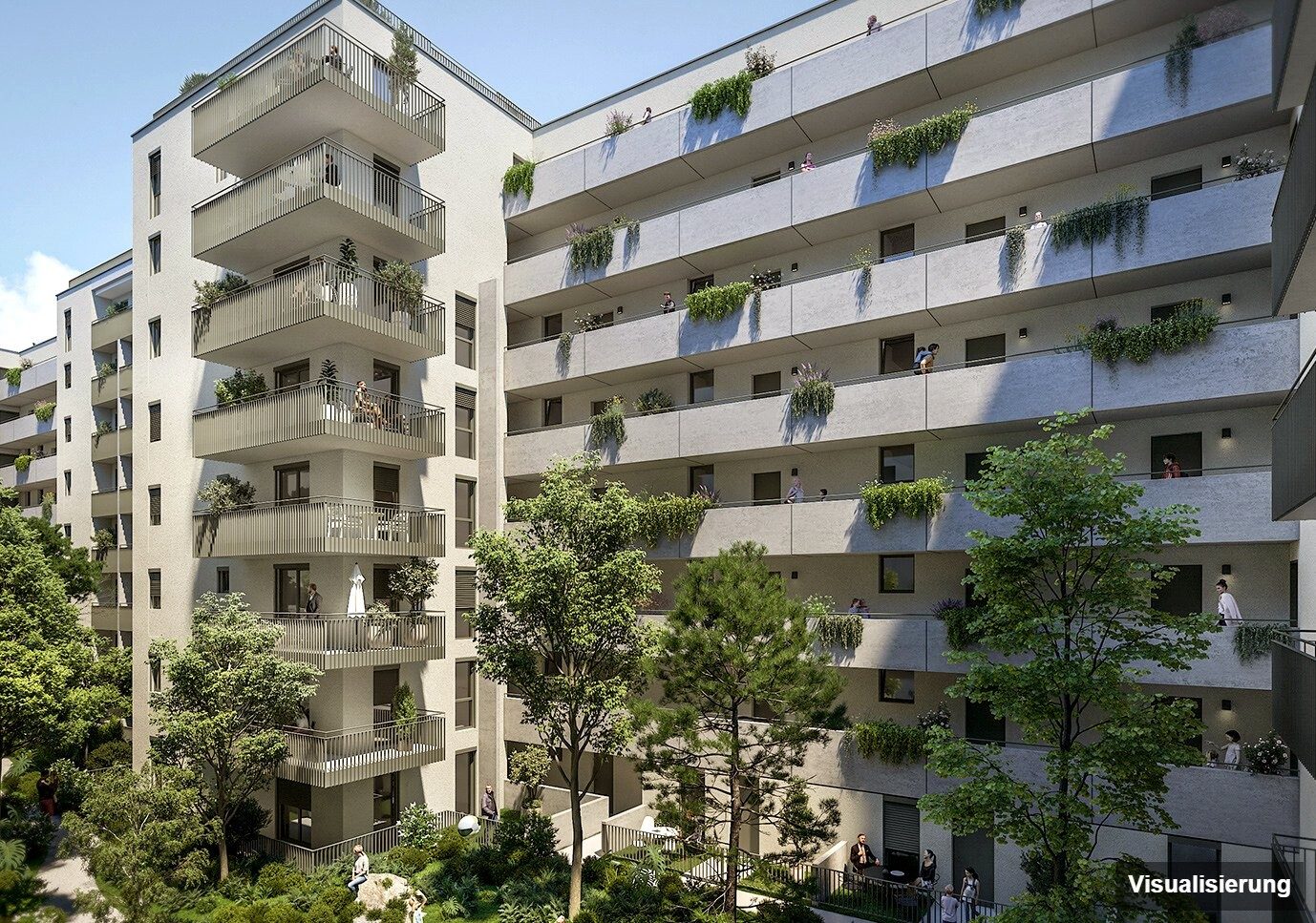 Visualisierung: Wien-Brigittenau · Neubau: 4-Zimmer-Anlegerwohnung ca. 80 m² · Traisengasse · provisionsfrei