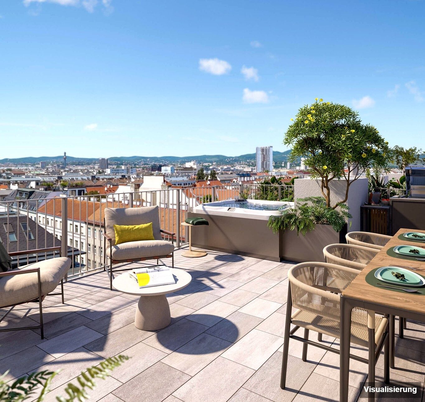 Visualisierung: Wien-Brigittenau · Neubau: 4-Zimmer-Anlegerwohnung ca. 80 m² · Traisengasse · provisionsfrei