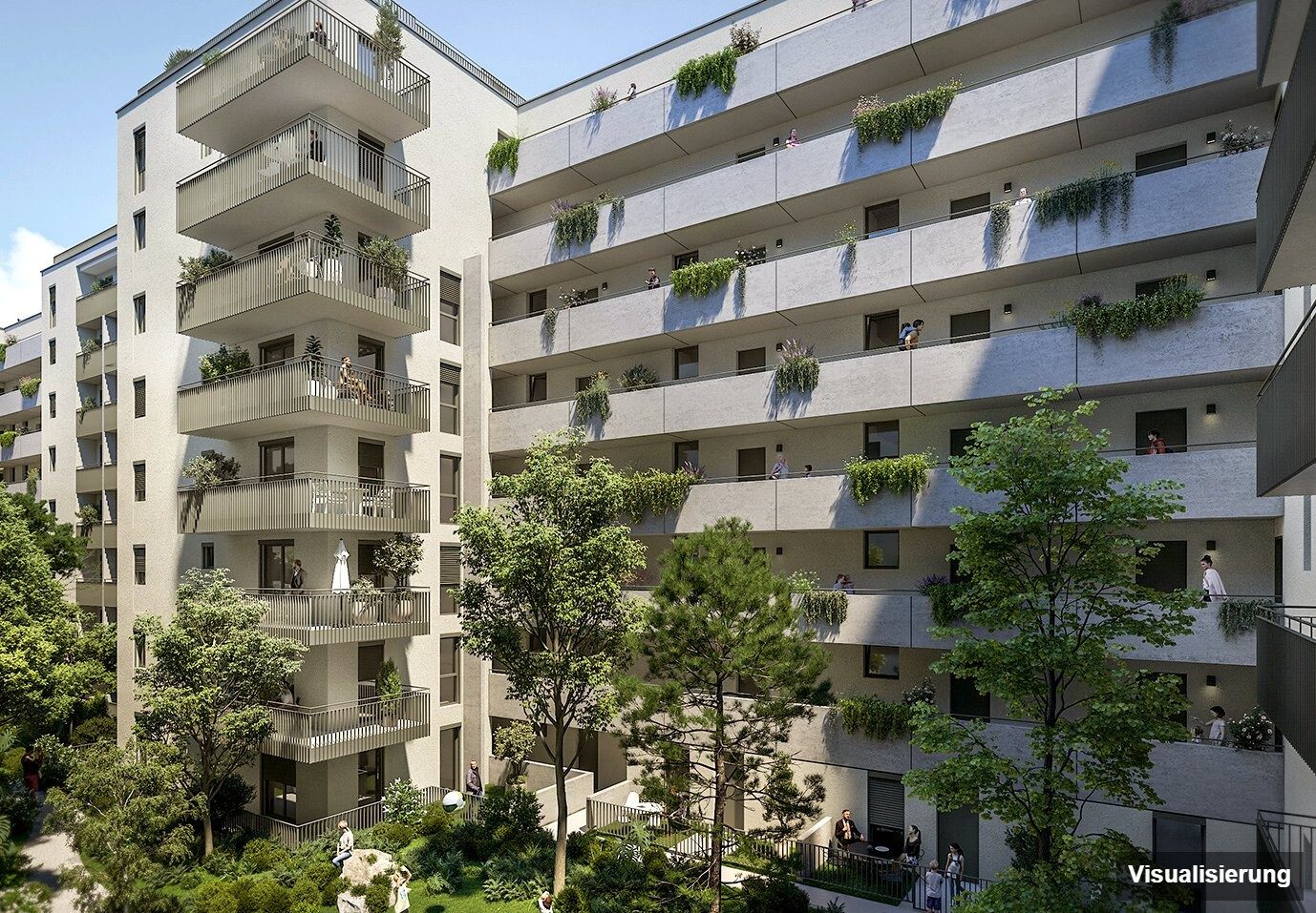 Visualisierung: Wien-Brigittenau · Neubau: 2-Zimmer-Anlegerwohnung ca. 40 m² · Traisengasse · provisionsfrei