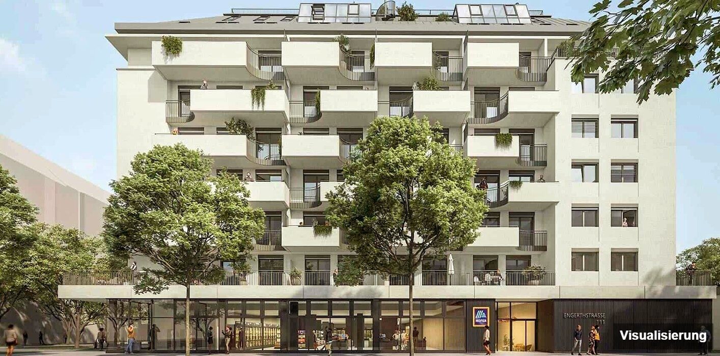 Visualisierung: Wien-Brigittenau · Neubau: 2-Zimmer-Anlegerwohnung ca. 40 m² · Traisengasse · provisionsfrei