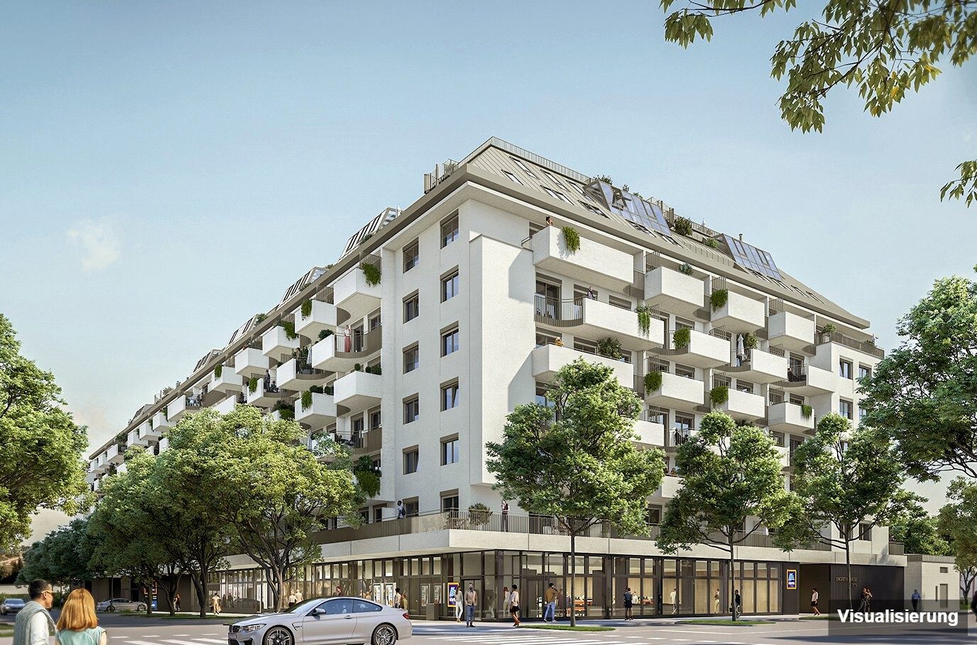 Visualisierung: Wien-Brigittenau · Neubau: 2-Zimmer-Anlegerwohnung ca. 40 m² · Traisengasse · provisionsfrei