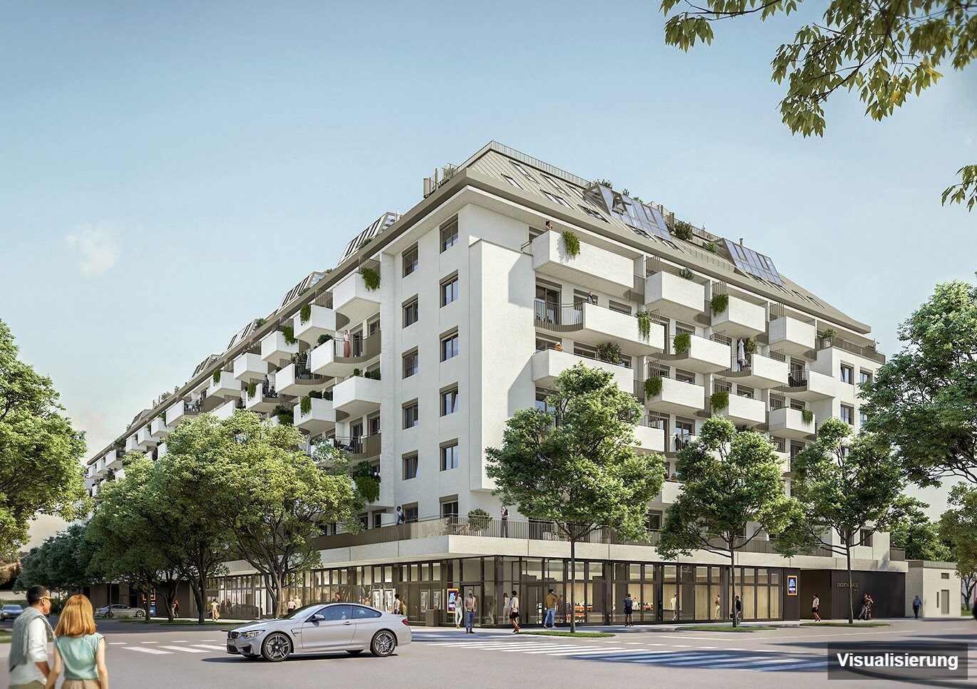 Visualisierung: Wien-Brigittenau · Neubau: 4-Zimmer-Anlegerwohnung ca. 80 m² · Traisengasse · provisionsfrei