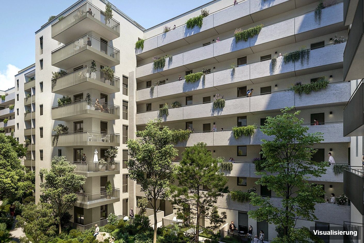 Visualisierung: Wien-Brigittenau · Neubau: 4-Zimmer-Anlegerwohnung ca. 80 m² · Traisengasse · provisionsfrei