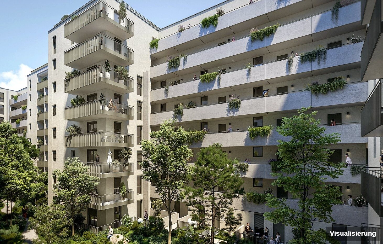 Visualisierung: Wien-Brigittenau · Neubau: 2-Zimmer-Anlegerwohnung ca. 46 m² · Traisengasse · provisionsfrei