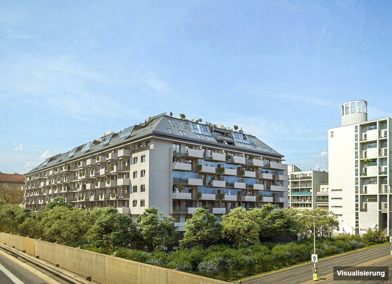 Visualisierung: Wien-Brigittenau · Neubau: 2-Zimmer-Anlegerwohnung ca. 40 m² · Traisengasse · provisionsfrei