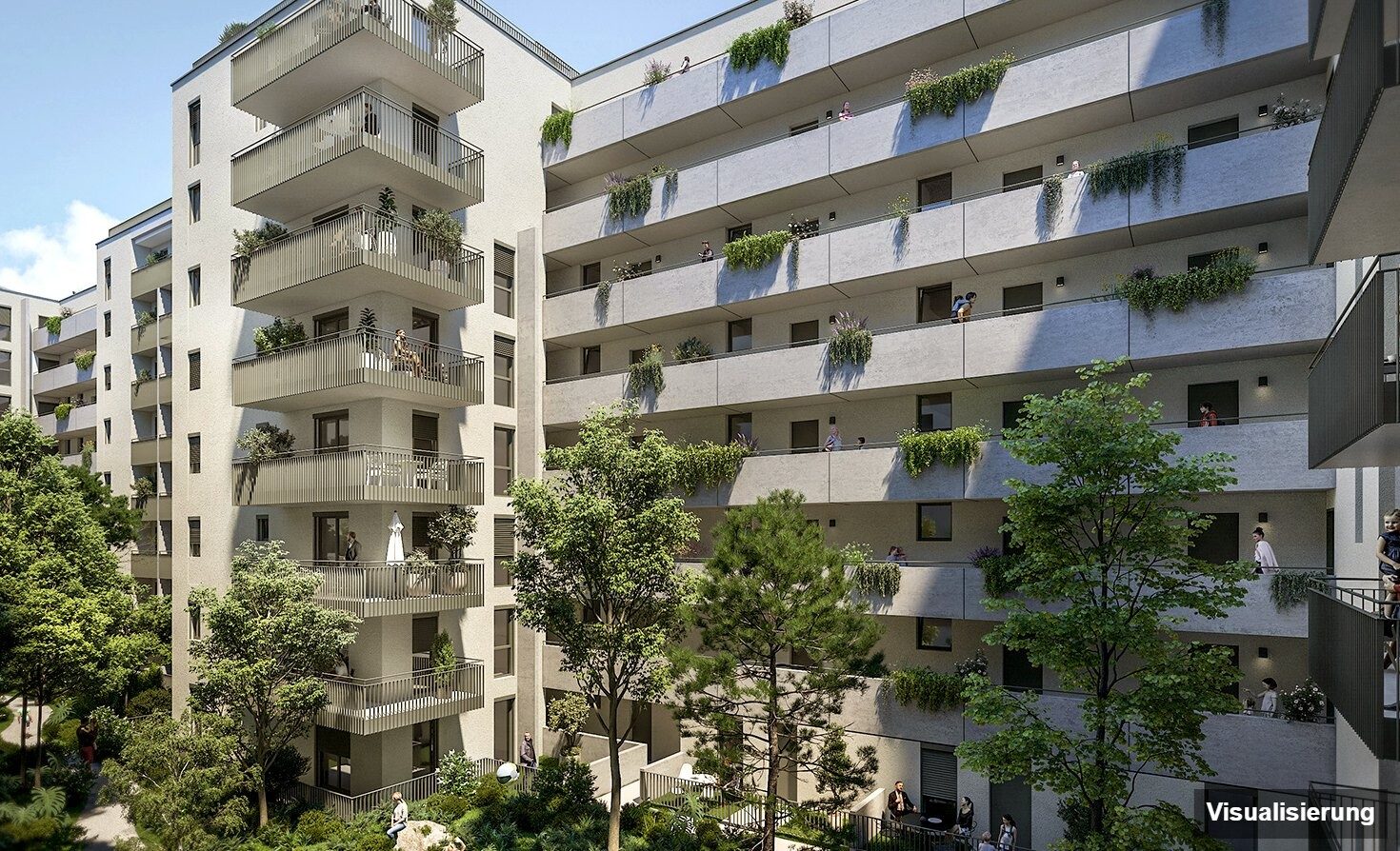 Visualisierung: Wien-Brigittenau · Neubau: 2-Zimmer-Anlegerwohnung ca. 40 m² · Traisengasse · provisionsfrei