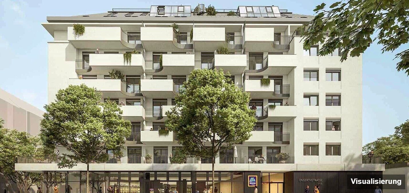 Visualisierung: Wien-Brigittenau · Neubau: 2-Zimmer-Anlegerwohnung ca. 40 m² · Traisengasse · provisionsfrei