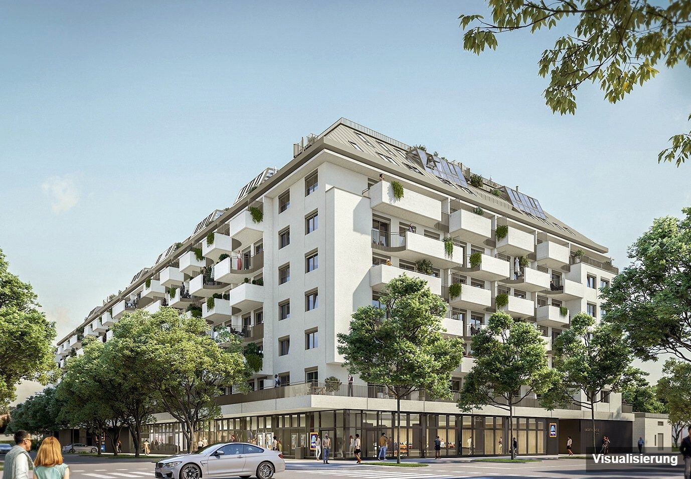 Visualisierung: Wien-Brigittenau · Neubau: 2-Zimmer-Anlegerwohnung ca. 40 m² · Traisengasse · provisionsfrei