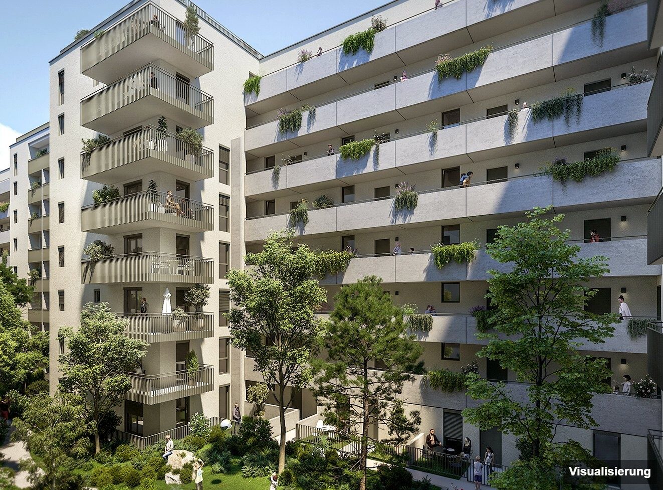 Visualisierung: Wien-Brigittenau · Neubau: 2-Zimmer-Anlegerwohnung ca. 40 m² · Traisengasse · provisionsfrei