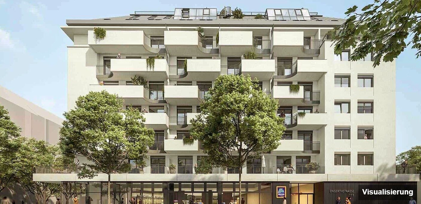 Visualisierung: Wien-Brigittenau · Neubau: 2-Zimmer-Anlegerwohnung ca. 40 m² · Traisengasse · provisionsfrei