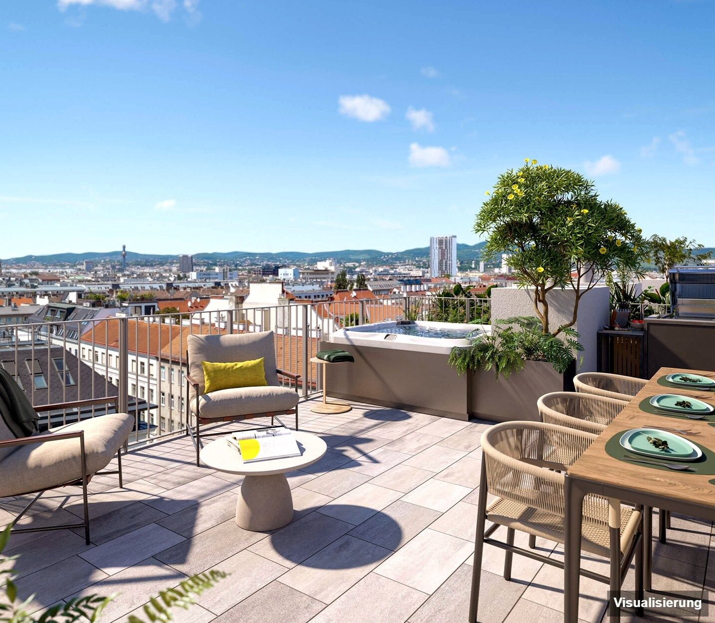 Visualisierung: Wien-Brigittenau · Neubau: 2-Zimmer-Anlegerwohnung ca. 40 m² · Traisengasse · provisionsfrei