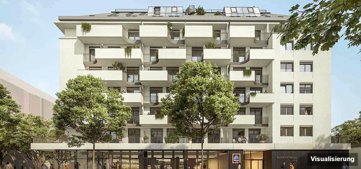 Visualisierung: Wien-Brigittenau · Neubau: 2-Zimmer-Anlegerwohnung ca. 40 m² · Traisengasse · provisionsfrei
