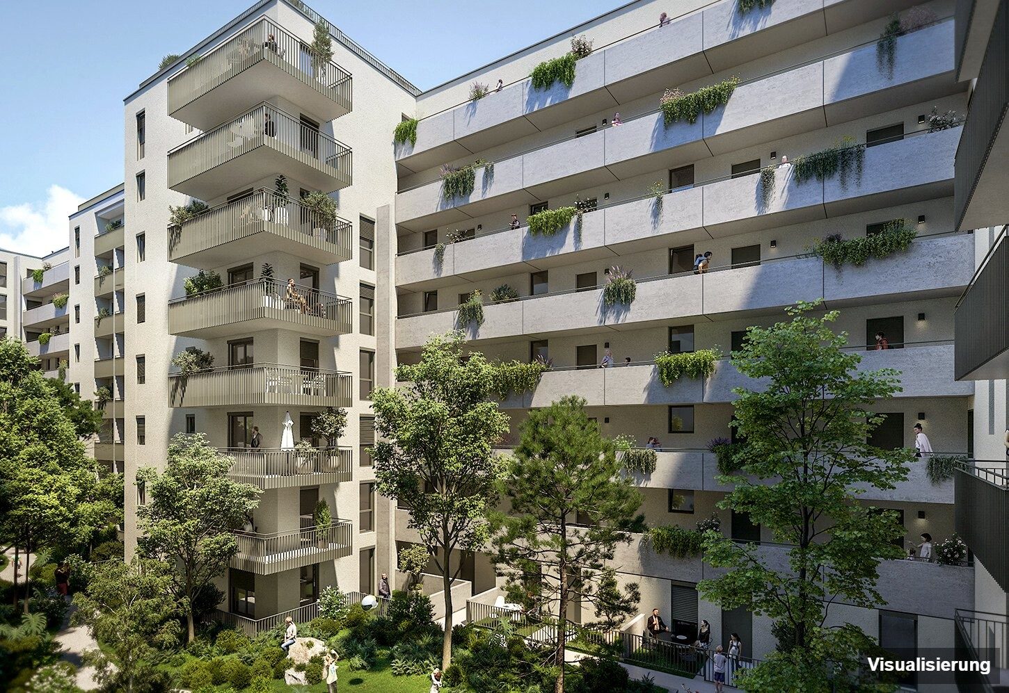 Visualisierung: Wien-Brigittenau · Neubau: 4-Zimmer-Anlegerwohnung ca. 80 m² · Traisengasse · provisionsfrei