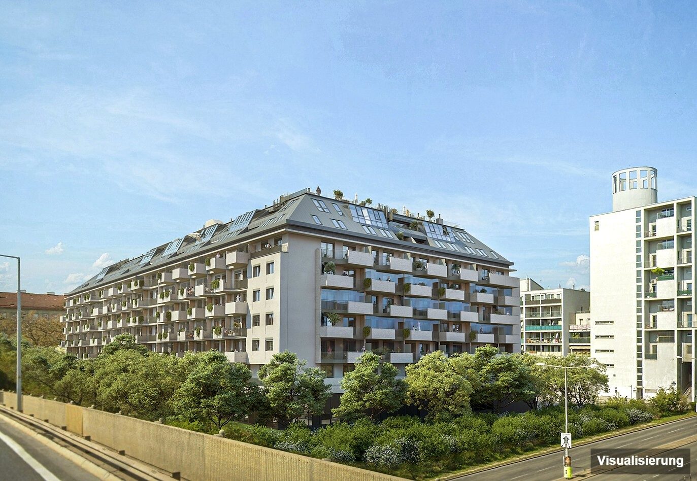 Visualisierung: Wien-Brigittenau · Neubau: 2-Zimmer-Anlegerwohnung ca. 40 m² · Traisengasse · provisionsfrei