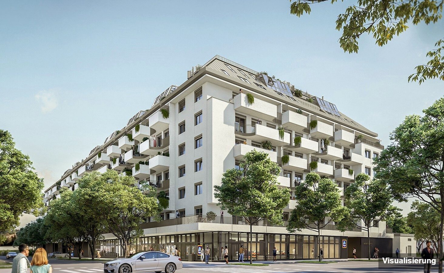 Visualisierung: Wien-Brigittenau · Neubau: 4-Zimmer-Anlegerwohnung ca. 80 m² · Traisengasse · provisionsfrei