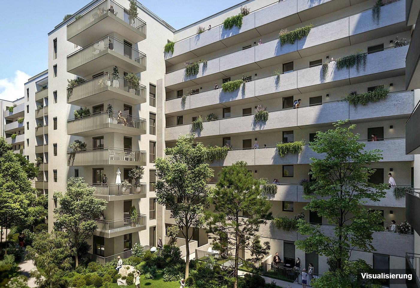 Visualisierung: Wien-Brigittenau · Neubau: 3-Zimmer-Anlegerwohnung ca. 59 m² · Traisengasse · provisionsfrei