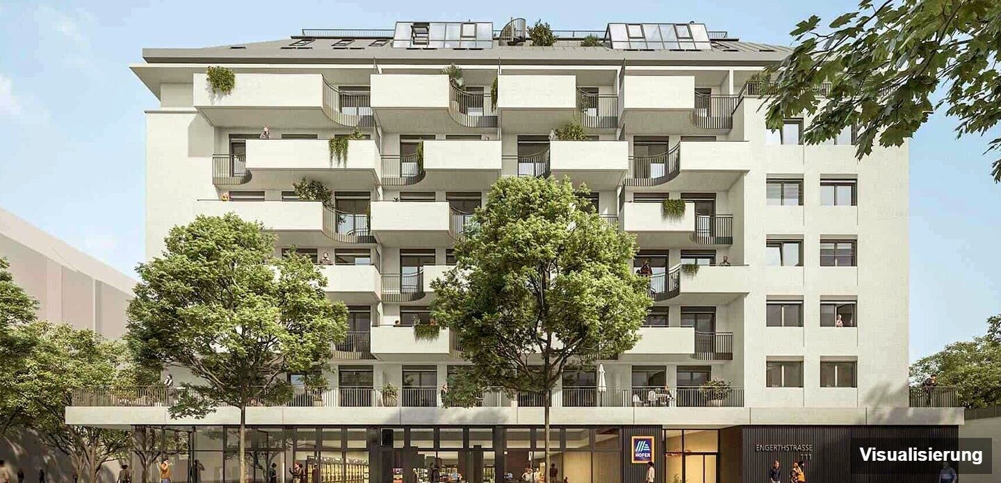 Visualisierung: Wien-Brigittenau · Neubau: 2-Zimmer-Anlegerwohnung ca. 40 m² · Traisengasse · provisionsfrei