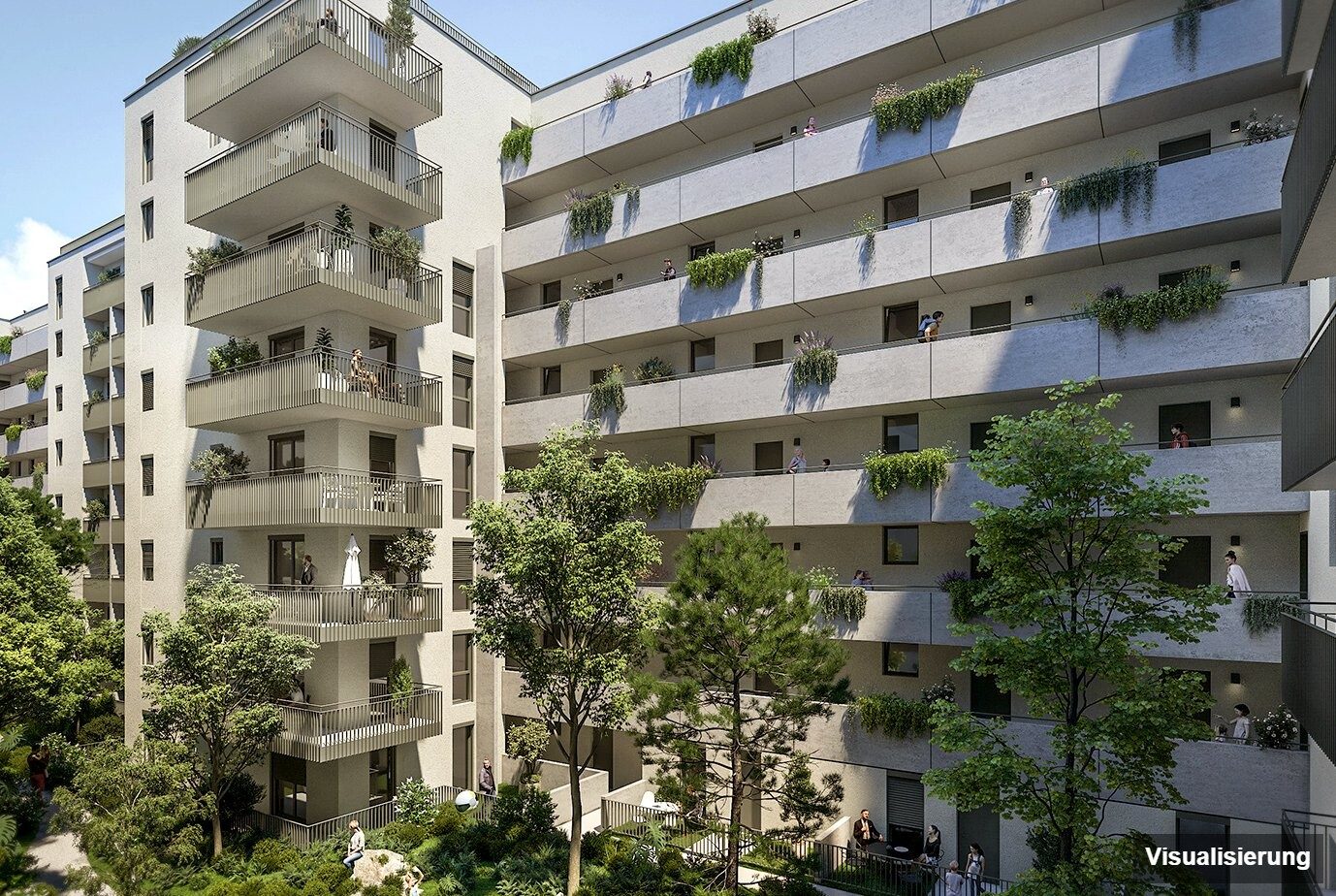 Visualisierung: Wien-Brigittenau · Neubau: 2-Zimmer-Anlegerwohnung ca. 40 m² · Traisengasse · provisionsfrei