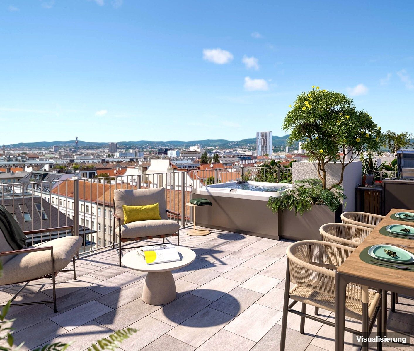 Visualisierung: RESERVIERT · Wien-Brigittenau · Neubau: 2-Zimmer-Anlegerwohnung ca. 46 m² · Traisengasse · provisionsfrei