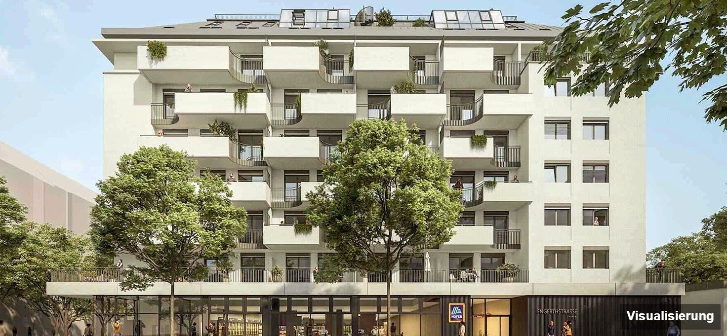 Visualisierung: RESERVIERT · Wien-Brigittenau · Neubau: 2-Zimmer-Anlegerwohnung ca. 46 m² · Traisengasse · provisionsfrei