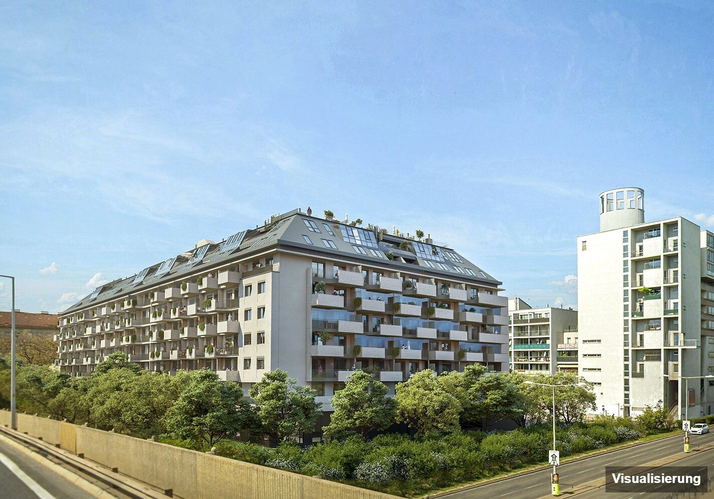 Visualisierung: Wien-Brigittenau · Neubau: 4-Zimmer-Anlegerwohnung ca. 79 m² · Traisengasse · provisionsfrei