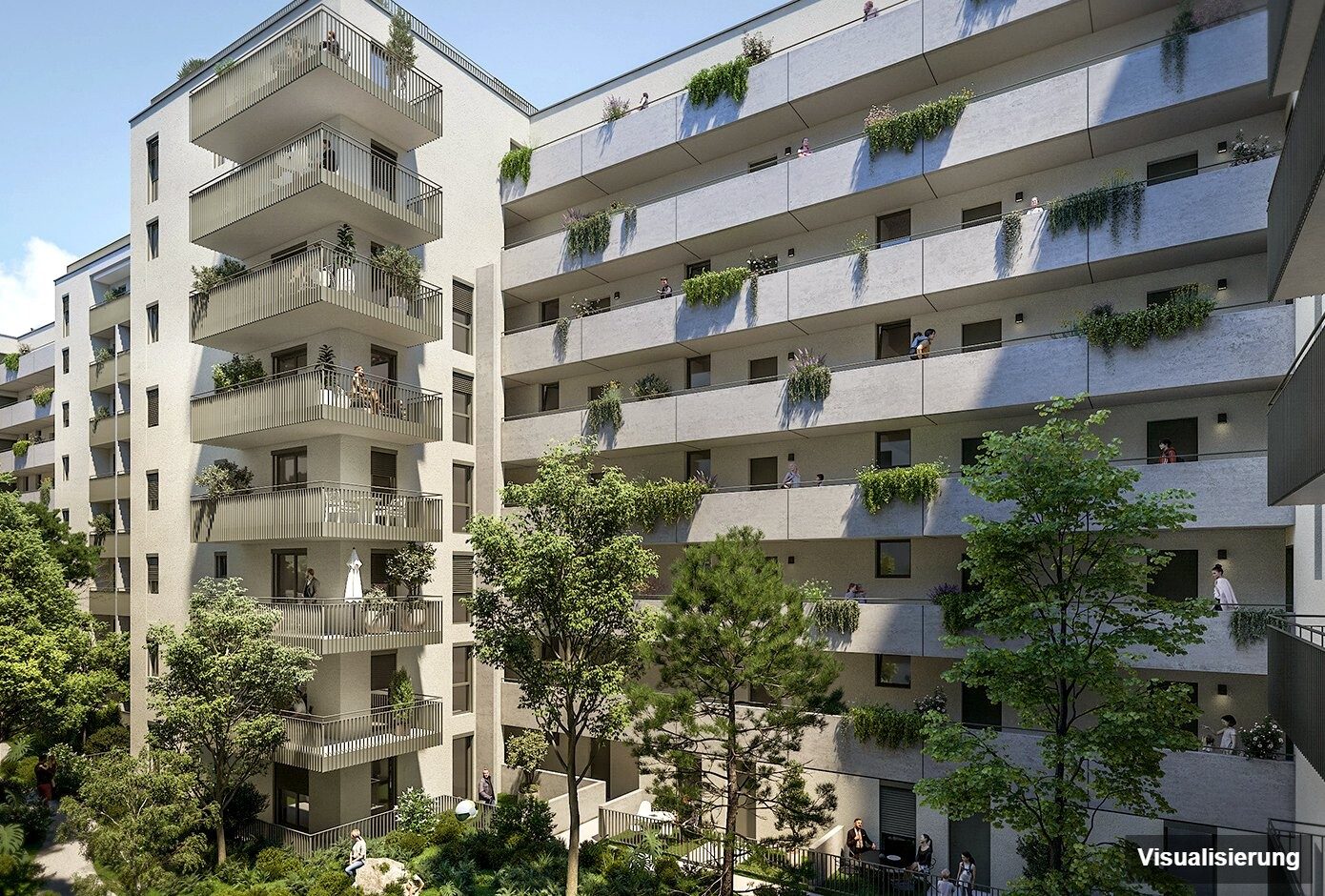 Visualisierung: Wien-Brigittenau · Neubau: 4-Zimmer-Anlegerwohnung ca. 79 m² · Traisengasse · provisionsfrei