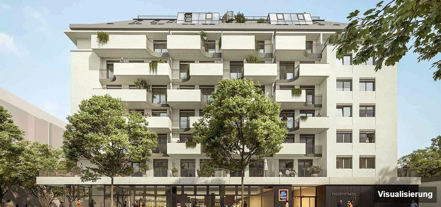 Visualisierung: Wien-Brigittenau · Neubau: 2-Zimmer-Anlegerwohnung ca. 38 m² · Traisengasse · provisionsfrei