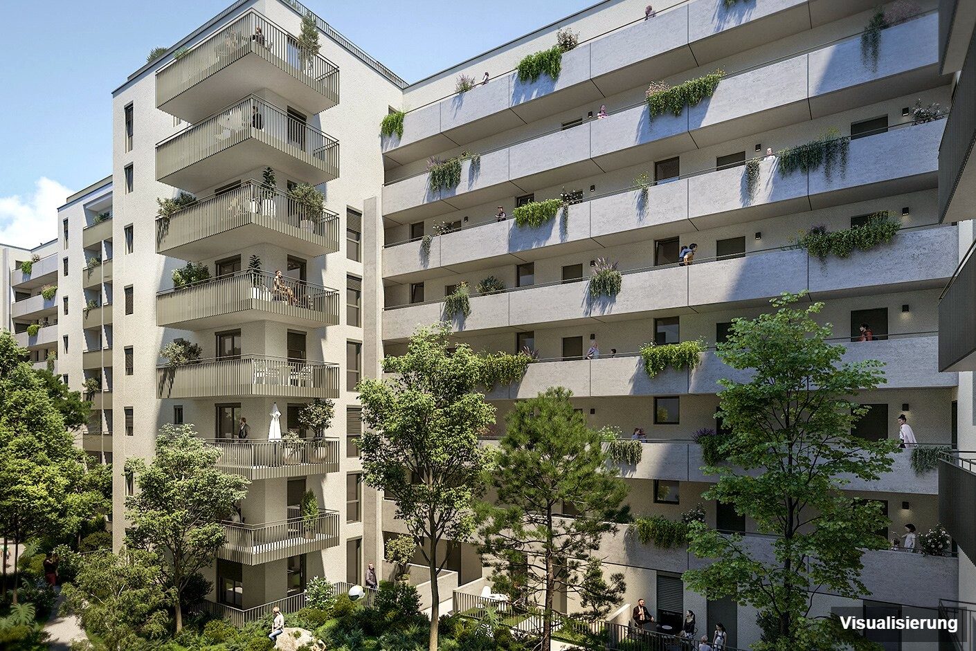 Visualisierung: Wien-Brigittenau · Neubau: 2-Zimmer-Anlegerwohnung ca. 52 m² · Traisengasse · provisionsfrei