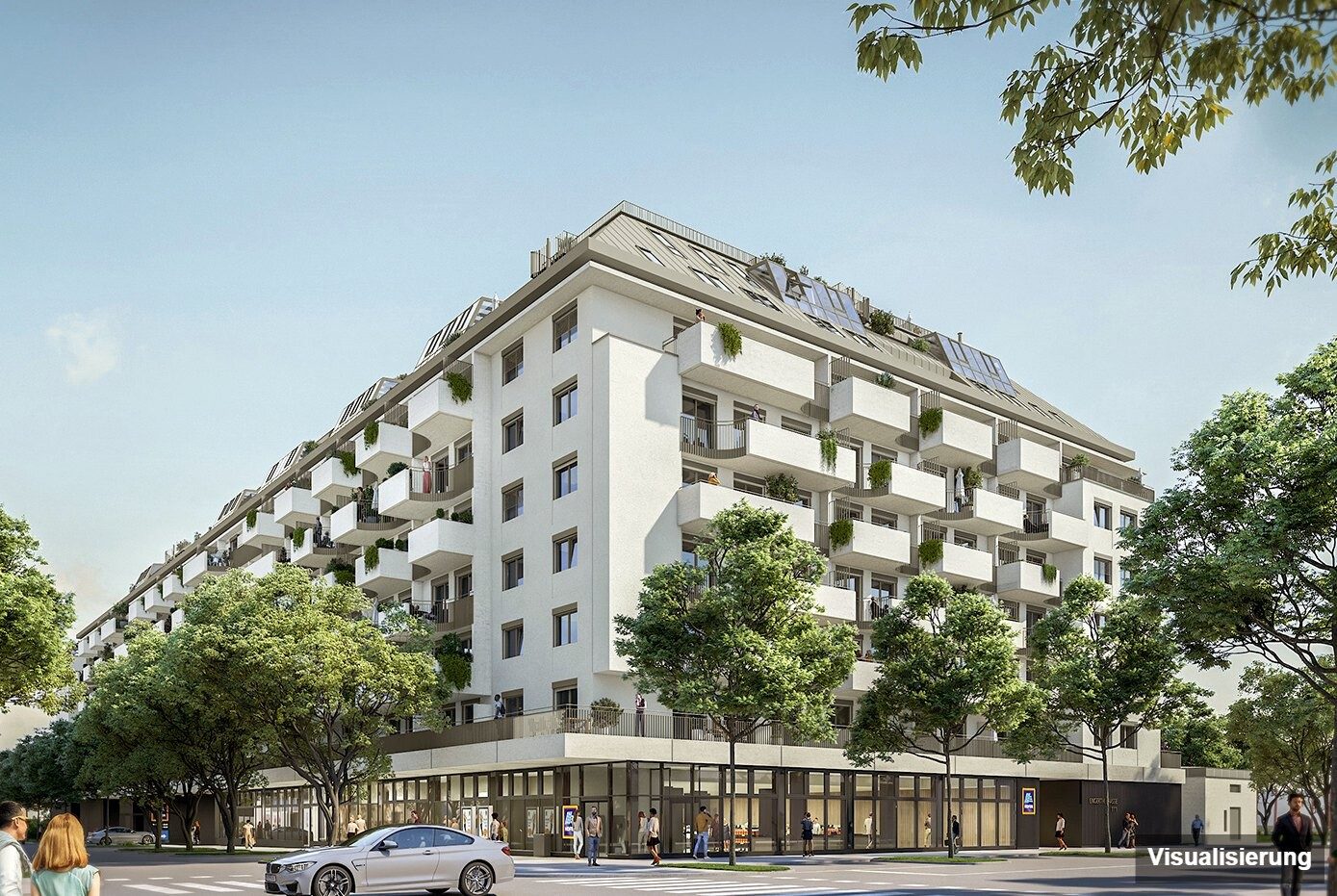 Visualisierung: Wien-Brigittenau · Neubau: 2-Zimmer-Anlegerwohnung ca. 52 m² · Traisengasse · provisionsfrei