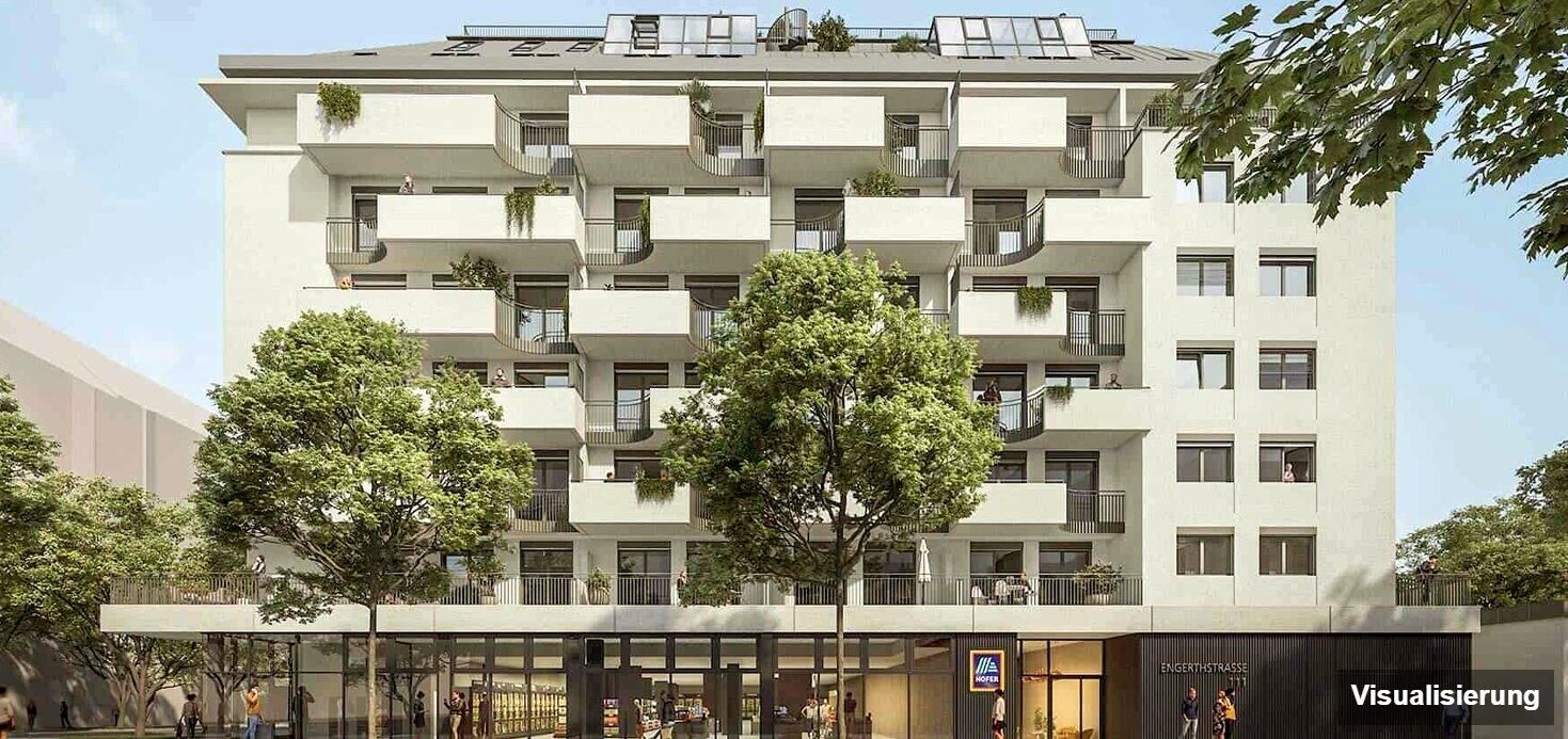 Visualisierung: Wien-Brigittenau · Neubau: 4-Zimmer-Anlegerwohnung ca. 96 m² · Traisengasse · provisionsfrei
