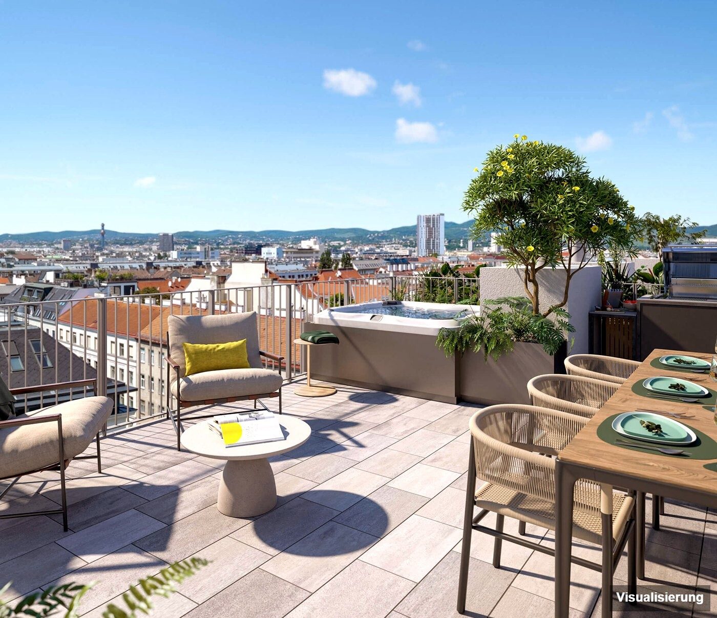 Visualisierung: Wien-Brigittenau · Neubau: 4-Zimmer-Anlegerwohnung ca. 96 m² · Traisengasse · provisionsfrei