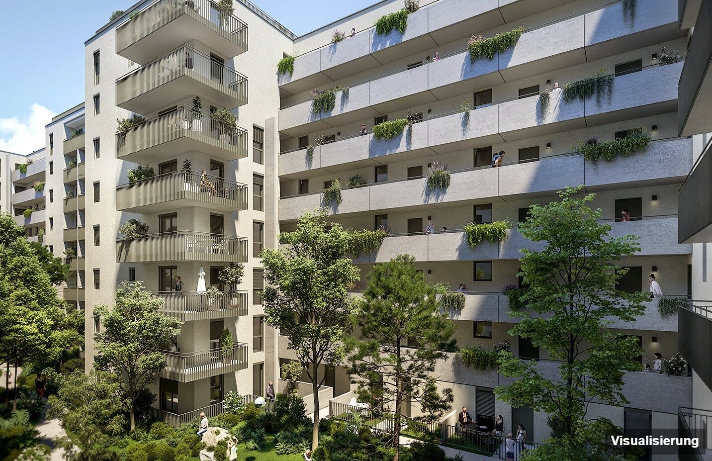 Visualisierung: Wien-Brigittenau · Neubau: 2-Zimmer-Anlegerwohnung ca. 43 m² · Traisengasse · provisionsfrei