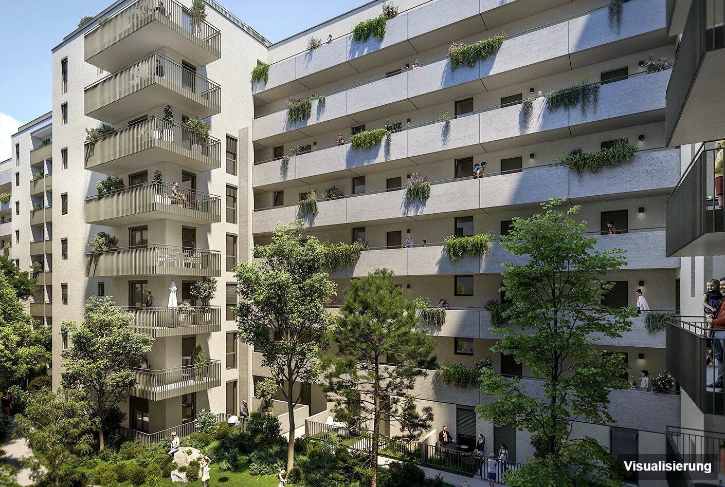 Visualisierung: Wien-Brigittenau · Neubau: 3-Zimmer-Anlegerwohnung ca. 86 m² · Traisengasse · provisionsfrei