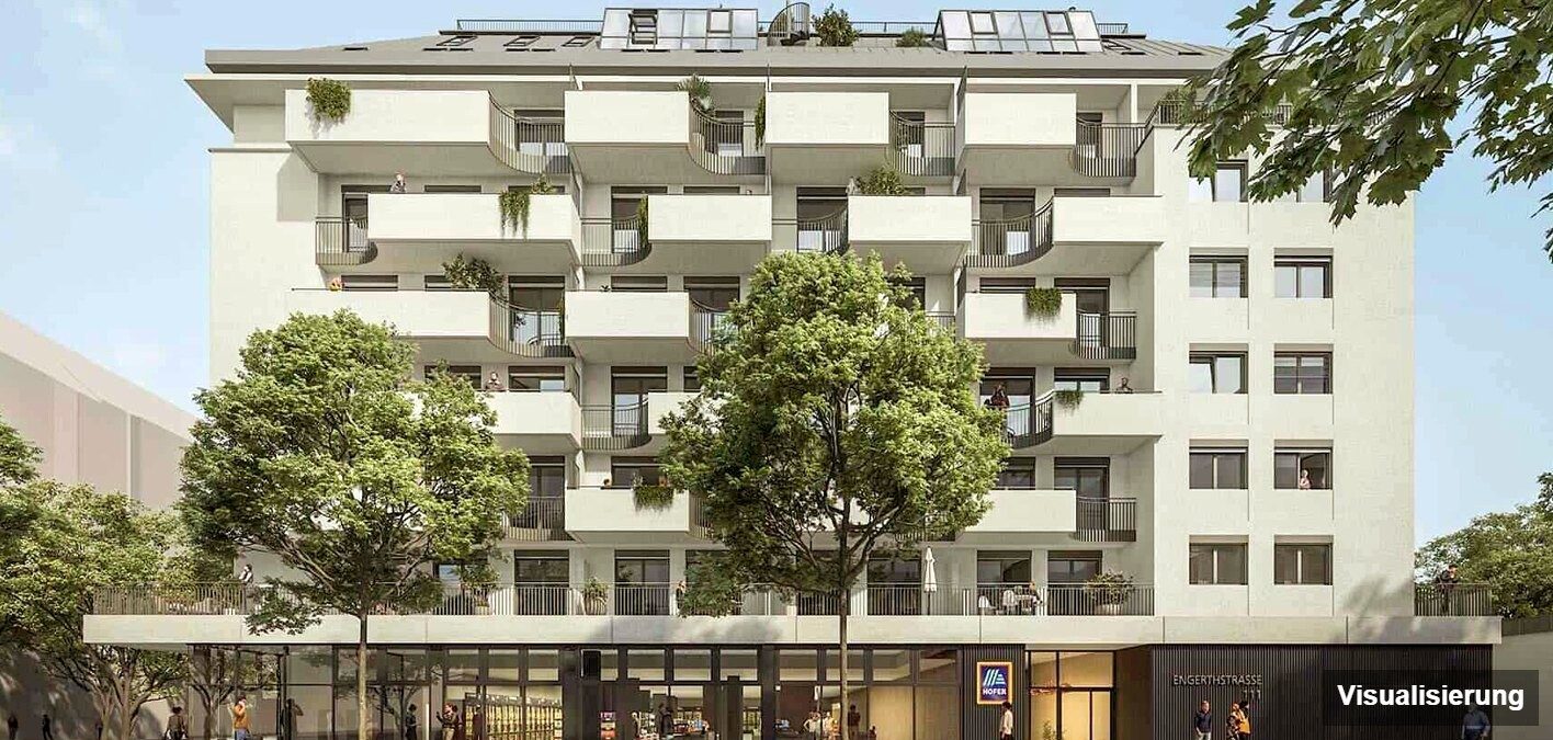 Visualisierung: Wien-Brigittenau · Neubau: 3-Zimmer-Anlegerwohnung ca. 86 m² · Traisengasse · provisionsfrei