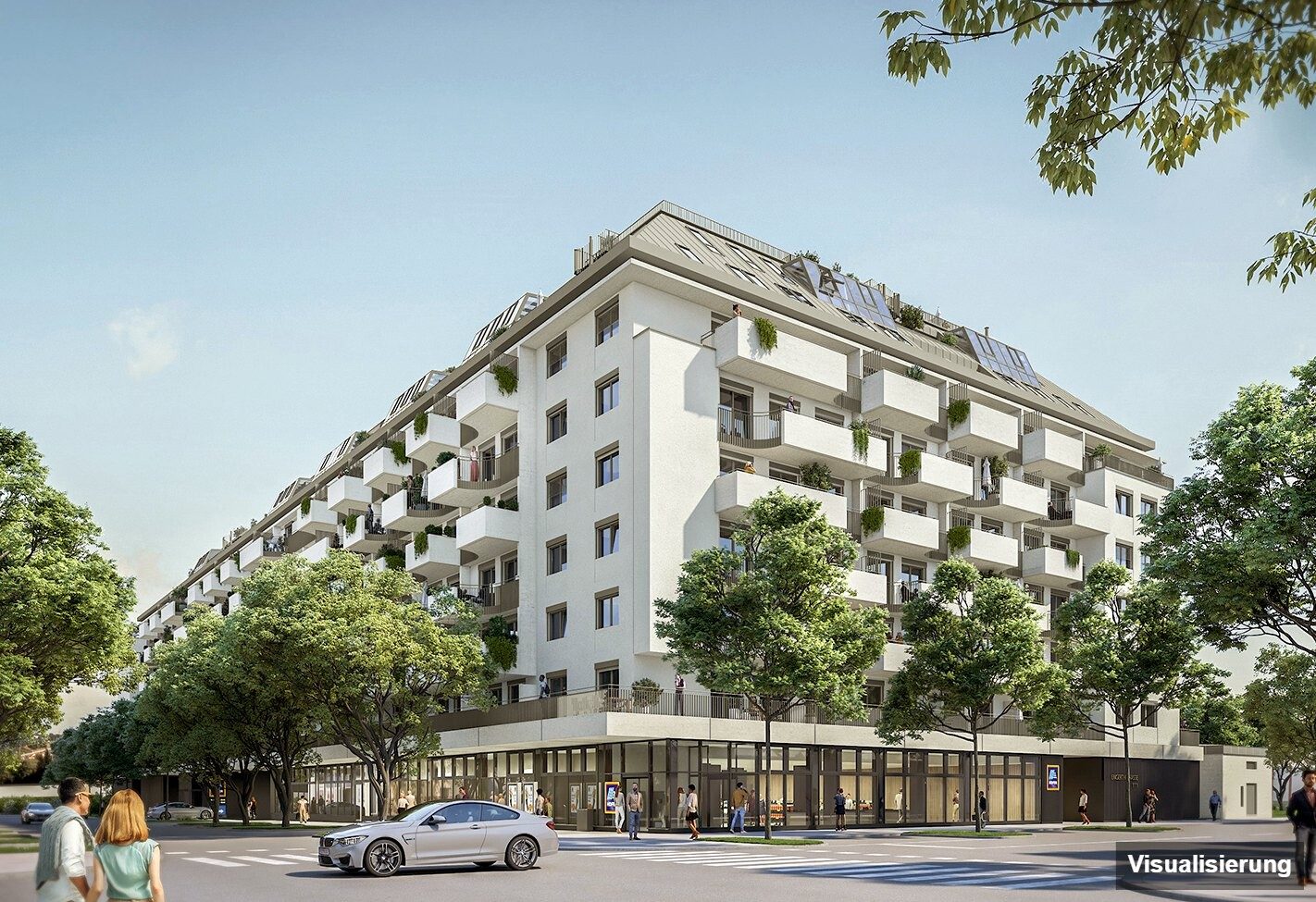 Visualisierung: Wien-Brigittenau · Neubau: 3-Zimmer-Anlegerwohnung ca. 86 m² · Traisengasse · provisionsfrei