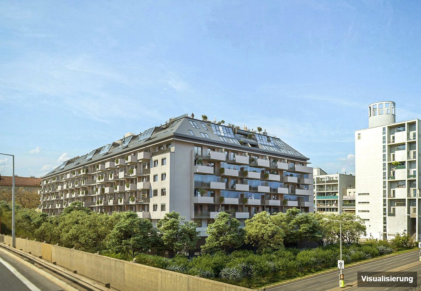 Visualisierung: Wien-Brigittenau · Neubau: 4-Zimmer-Anlegerwohnung ca. 113 m² · Traisengasse · provisionsfrei