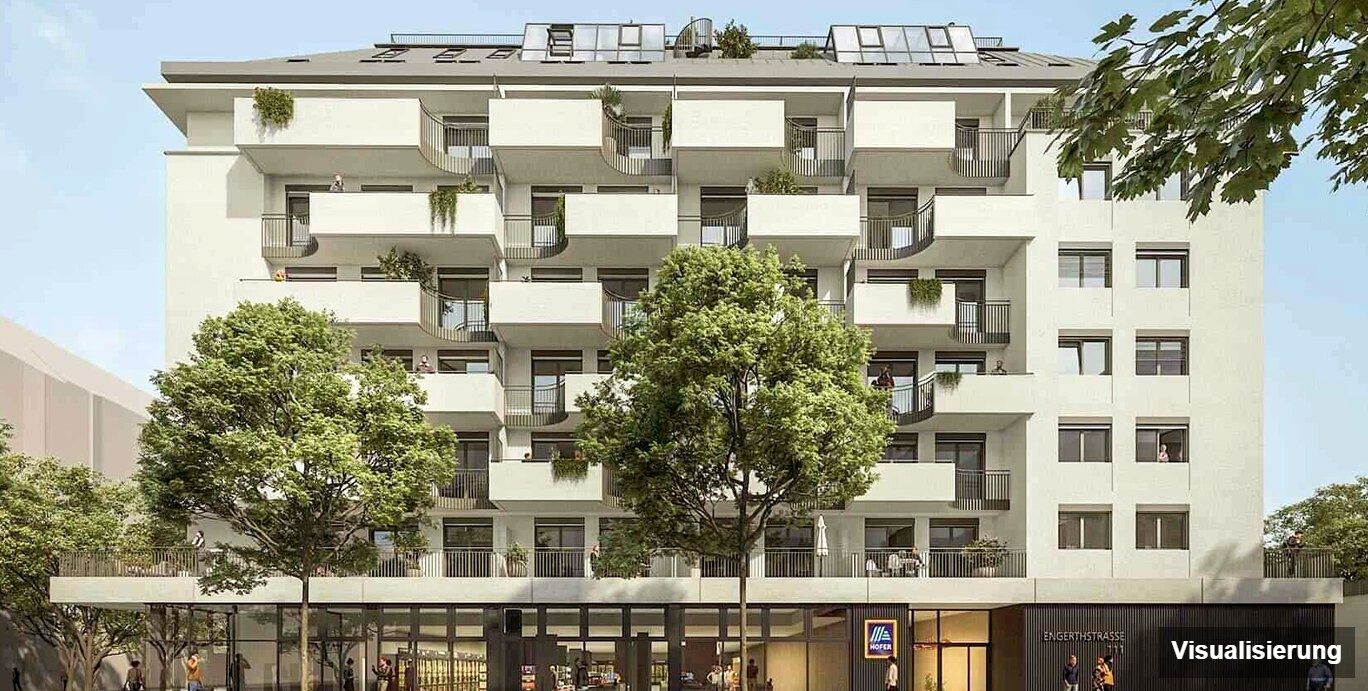 Visualisierung: Wien-Brigittenau · Neubau: 2-Zimmer-Anlegerwohnung ca. 45 m² · Traisengasse · provisionsfrei