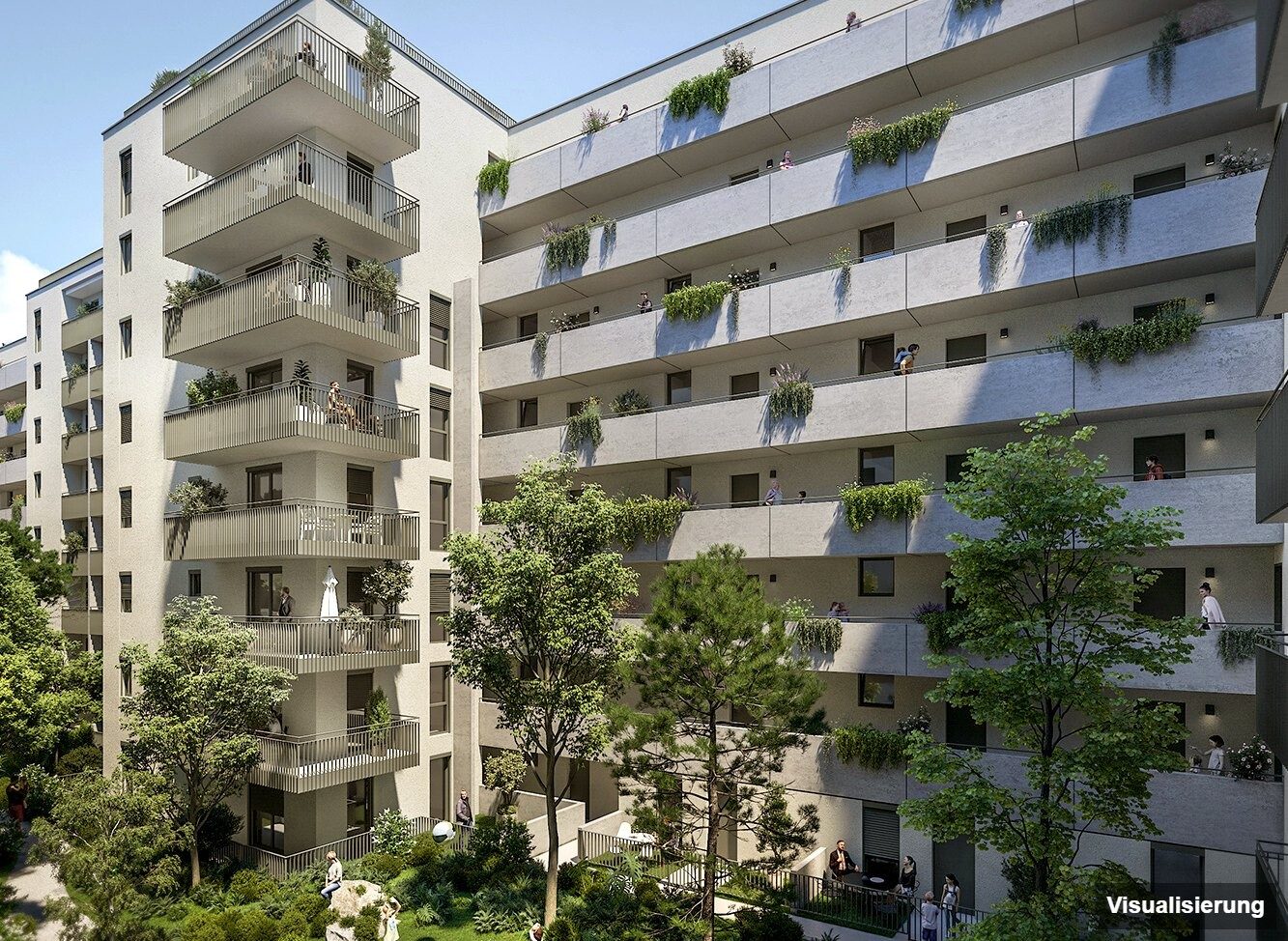 Visualisierung: RESERVIERT · Wien-Brigittenau · Neubau: 4-Zimmer-Anlegerwohnung ca. 80 m² · Traisengasse · provisionsfrei
