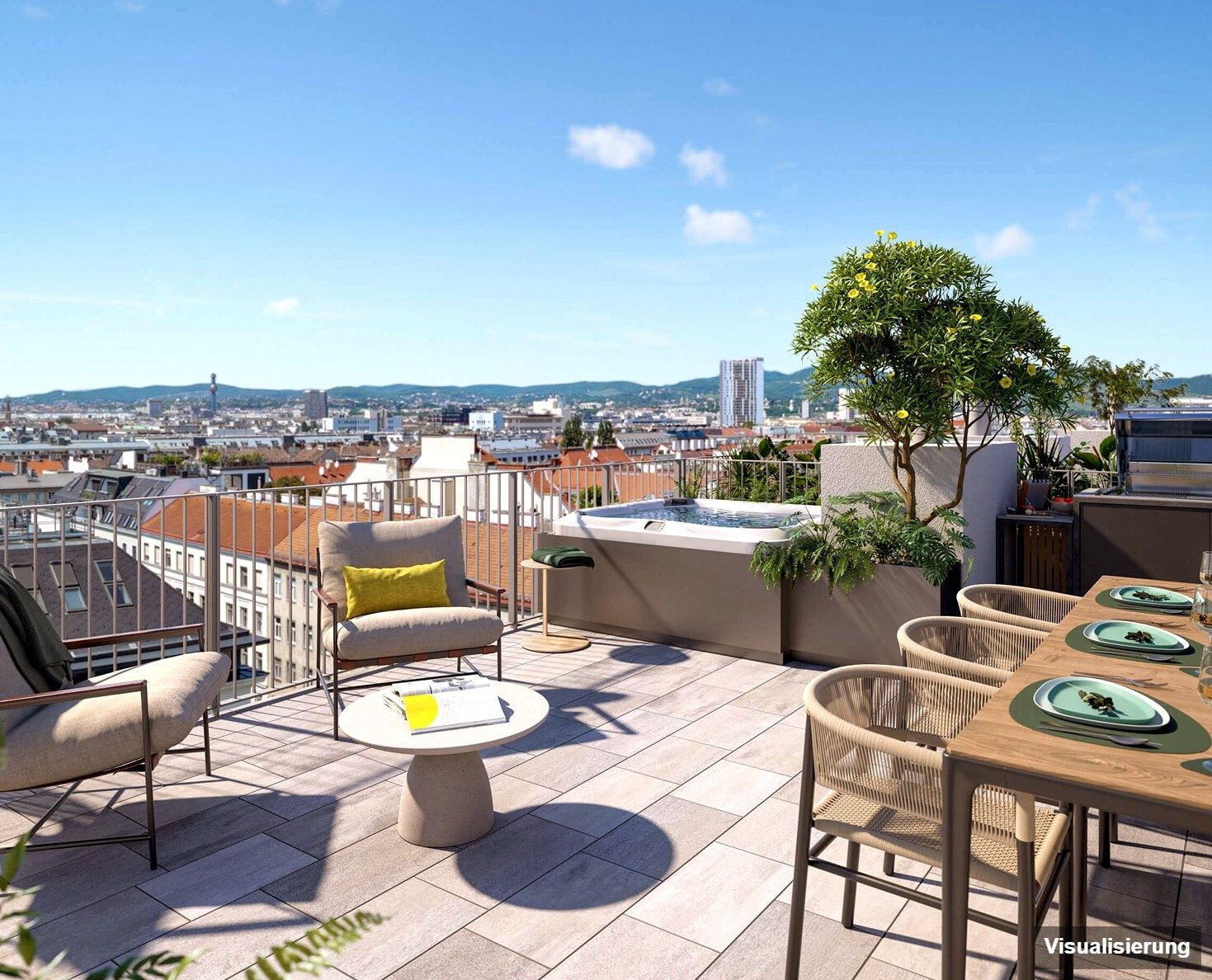 Visualisierung: RESERVIERT · Wien-Brigittenau · Neubau: 4-Zimmer-Anlegerwohnung ca. 77 m² · Traisengasse · provisionsfrei