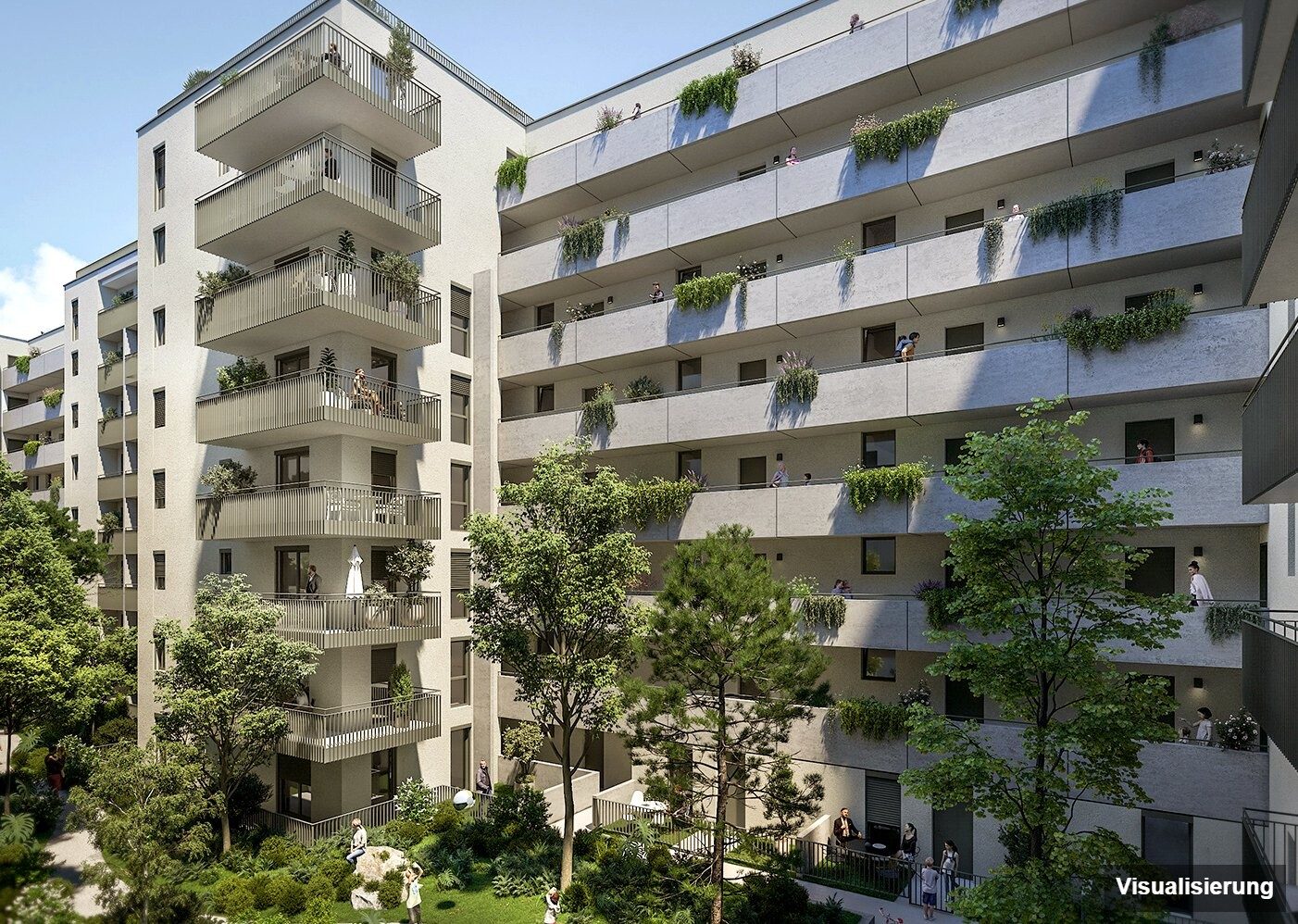 Visualisierung: RESERVIERT · Wien-Brigittenau · Neubau: 4-Zimmer-Anlegerwohnung ca. 77 m² · Traisengasse · provisionsfrei