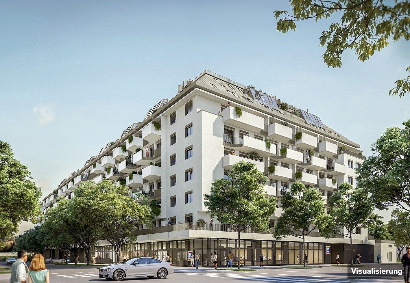 Visualisierung: Wien-Brigittenau · Neubau: 2-Zimmer-Anlegerwohnung ca. 46 m² · Traisengasse · provisionsfrei