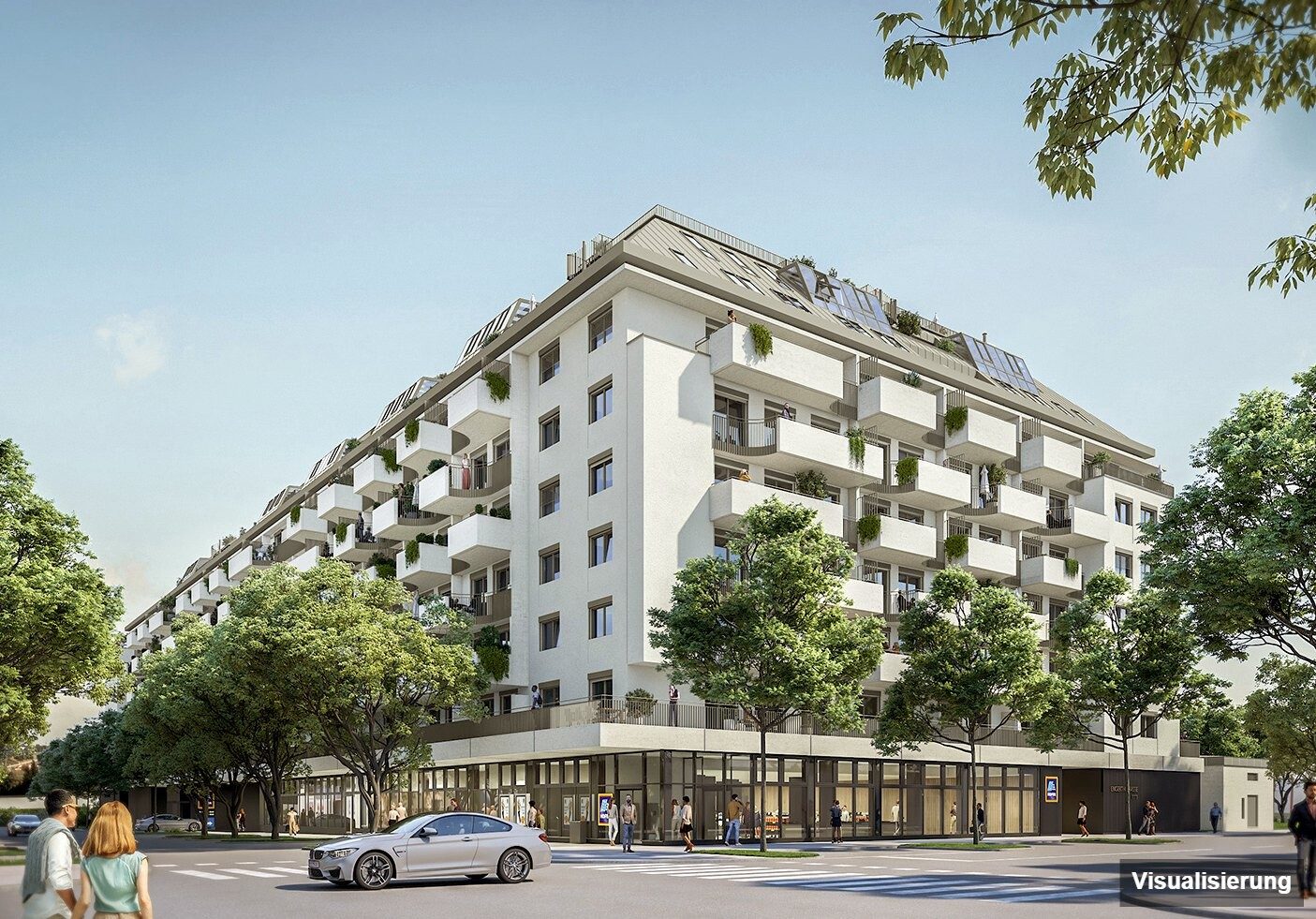 Visualisierung: Wien-Brigittenau · Neubau: 2-Zimmer-Anlegerwohnung ca. 40 m² · Traisengasse · provisionsfrei
