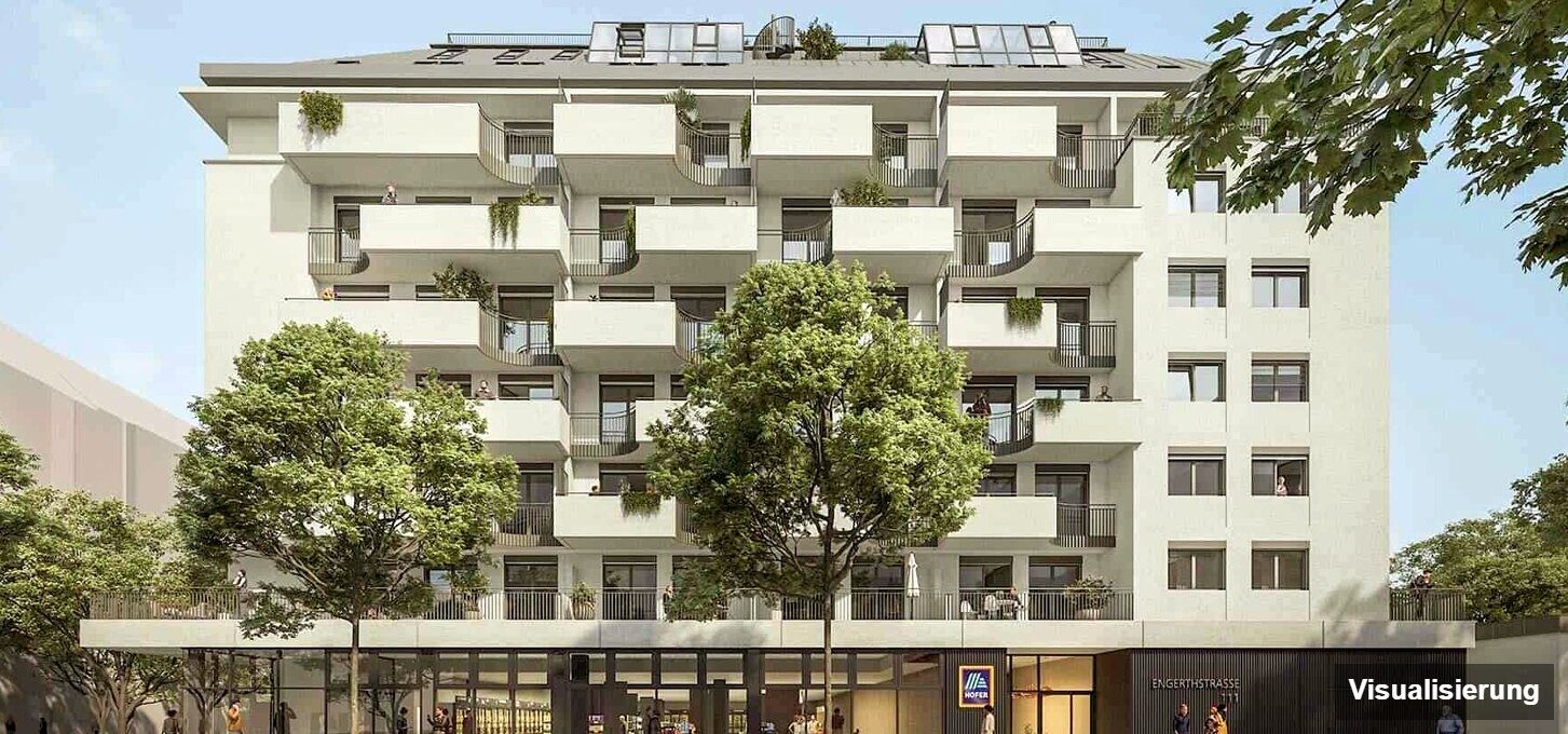Visualisierung: Wien-Brigittenau · Neubau: 2-Zimmer-Anlegerwohnung ca. 40 m² · Traisengasse · provisionsfrei