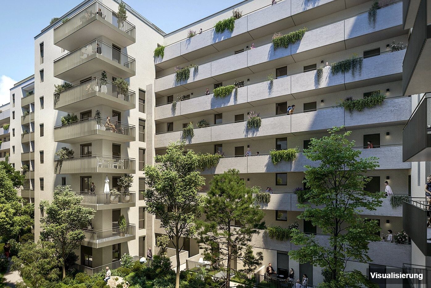 Visualisierung: Wien-Brigittenau · Neubau: 2-Zimmer-Anlegerwohnung ca. 40 m² · Traisengasse · provisionsfrei
