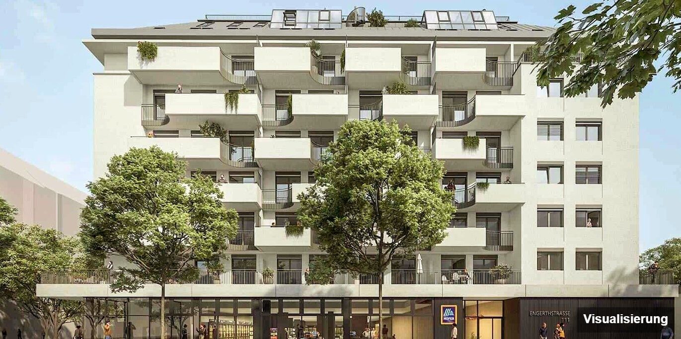 Visualisierung: Wien-Brigittenau · Neubau: 4-Zimmer-Anlegerwohnung ca. 80 m² · Traisengasse · provisionsfrei