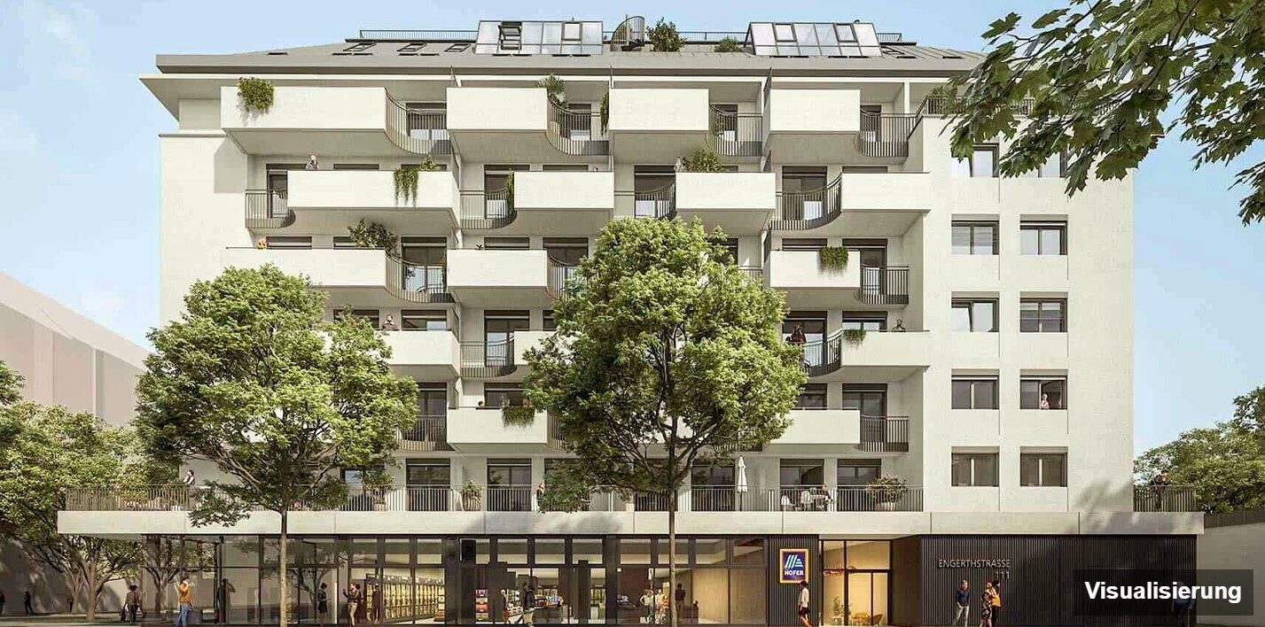 Visualisierung: RESERVIERT · Wien-Brigittenau · Neubau: 4-Zimmer-Anlegerwohnung ca. 77 m² · Traisengasse · provisionsfrei