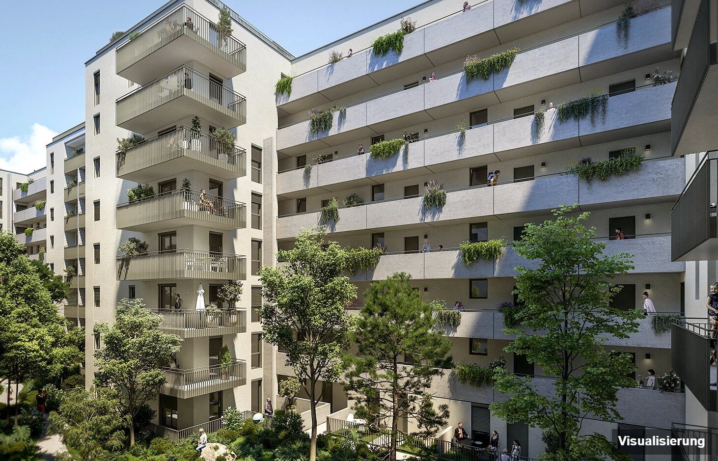 Visualisierung: Wien-Brigittenau · Neubau: 2-Zimmer-Anlegerwohnung ca. 42 m² · Traisengasse · provisionsfrei